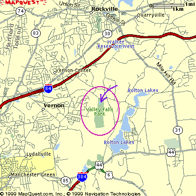 map of Valley Falls environs